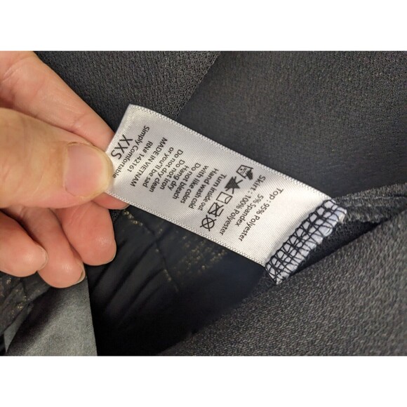 Lularoe Long Dress Duster Black Gold Pleated Long Sleeve DeAnne Wrap XXS NWT - Picture 9 of 9